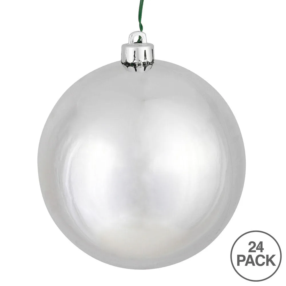 2.4" Silver Shiny Ball UV 24-Bag