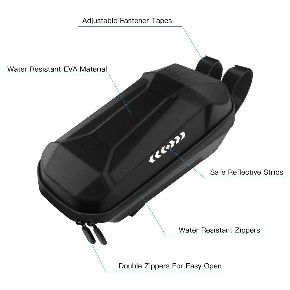 3L Water Reisistant Scooter Storage Bag Electric Scooter Front Hanging Bag Scooter EVA Bag Bike Front Frame Bag