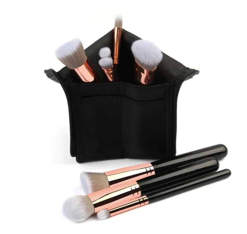 8PCS Professional Foundation Eye Shadow Eyebrow Blush Makeup Brushes Set Bag