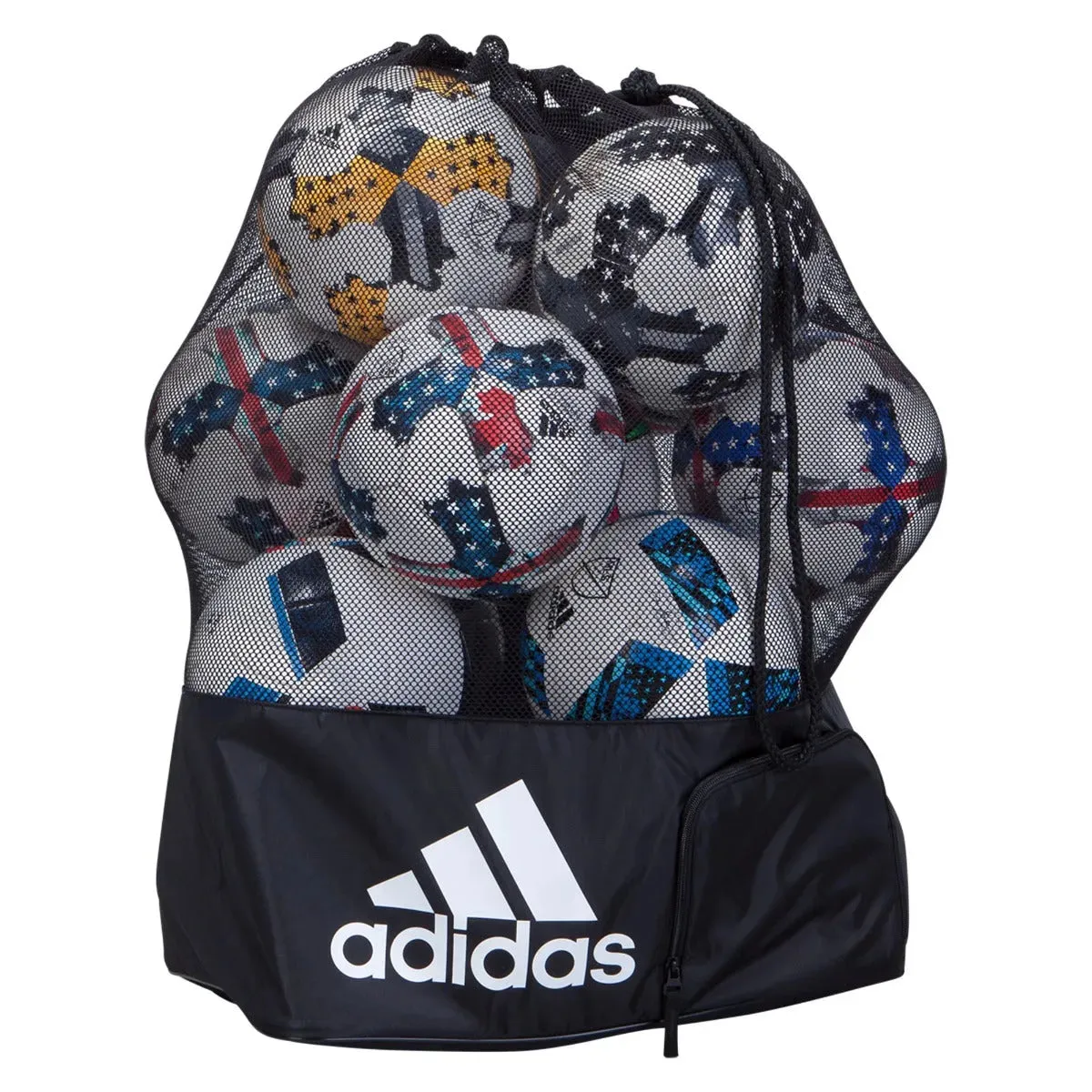 adidas Tiro League Sala White-Solar Red-Iron Metallic Futsal (10 Ball & Bag Bundle)