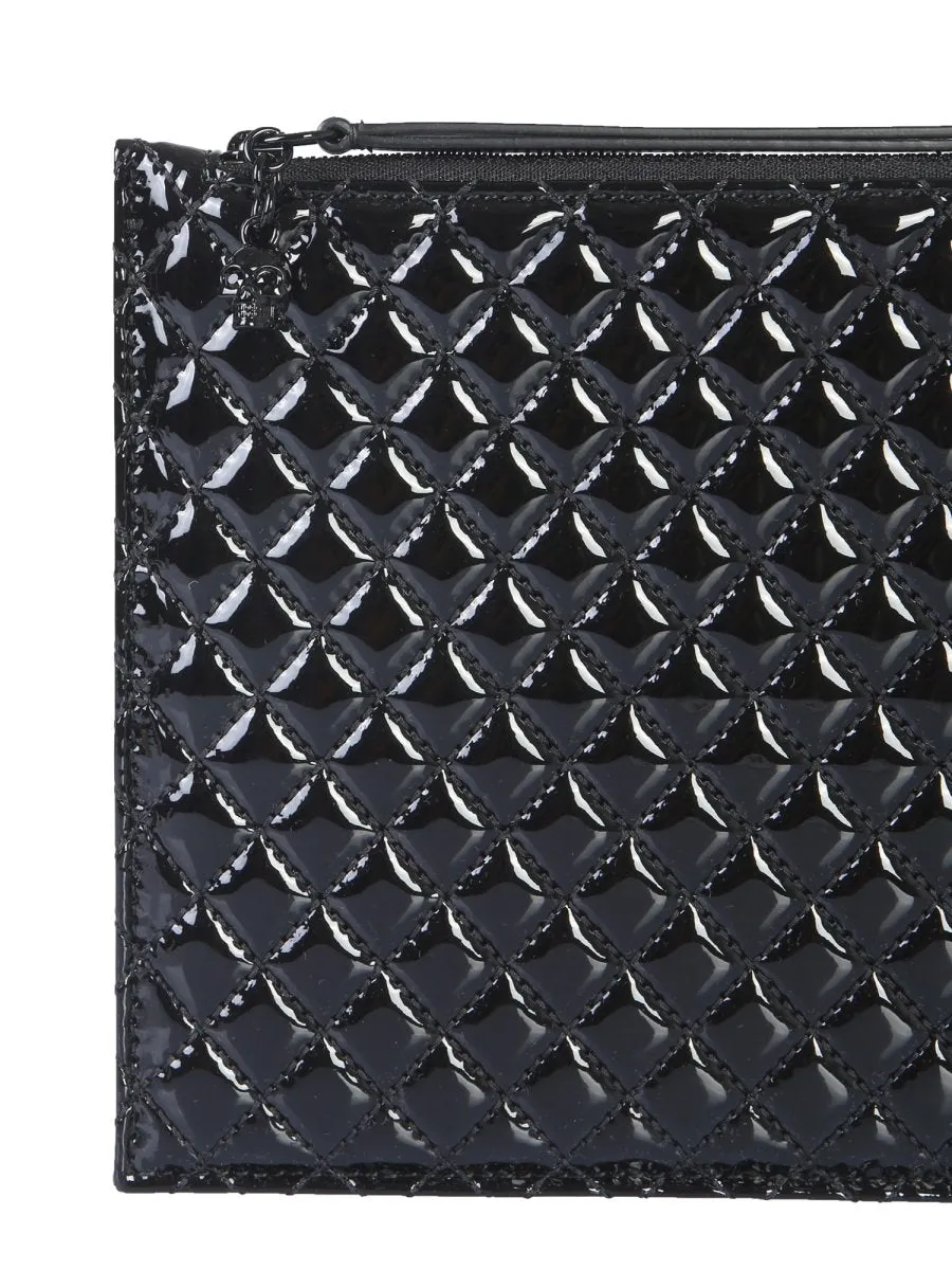 Alexander McQueen Skull Motif Quilted Clutch Bag