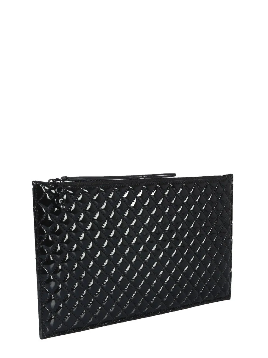 Alexander McQueen Skull Motif Quilted Clutch Bag