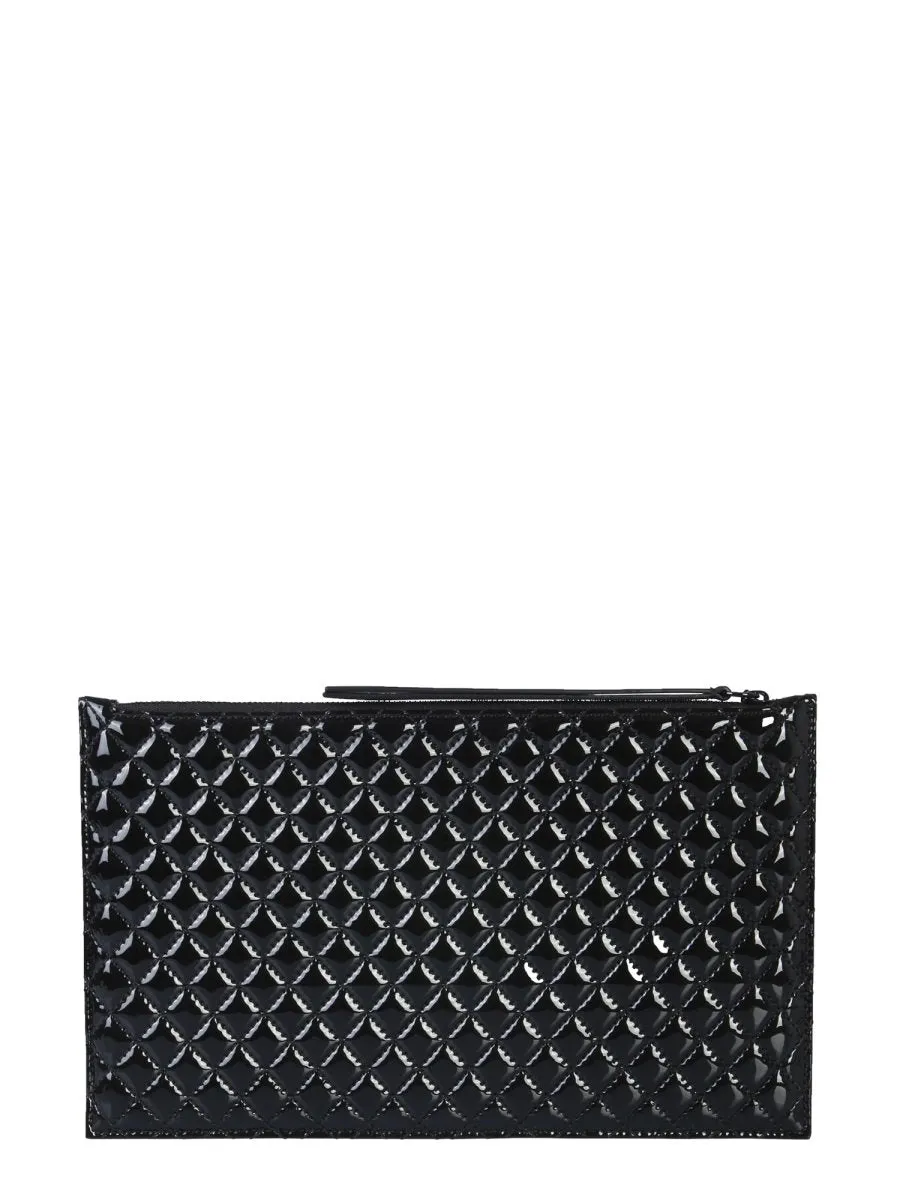 Alexander McQueen Skull Motif Quilted Clutch Bag