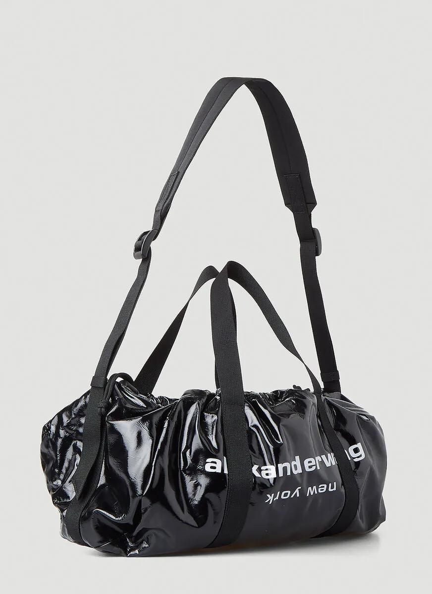 Alexander Wang Logo Printed Drawstring Shoulder Bag