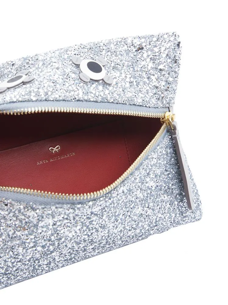 Anya Hindmarch Eyes Glitter Clutch Bag