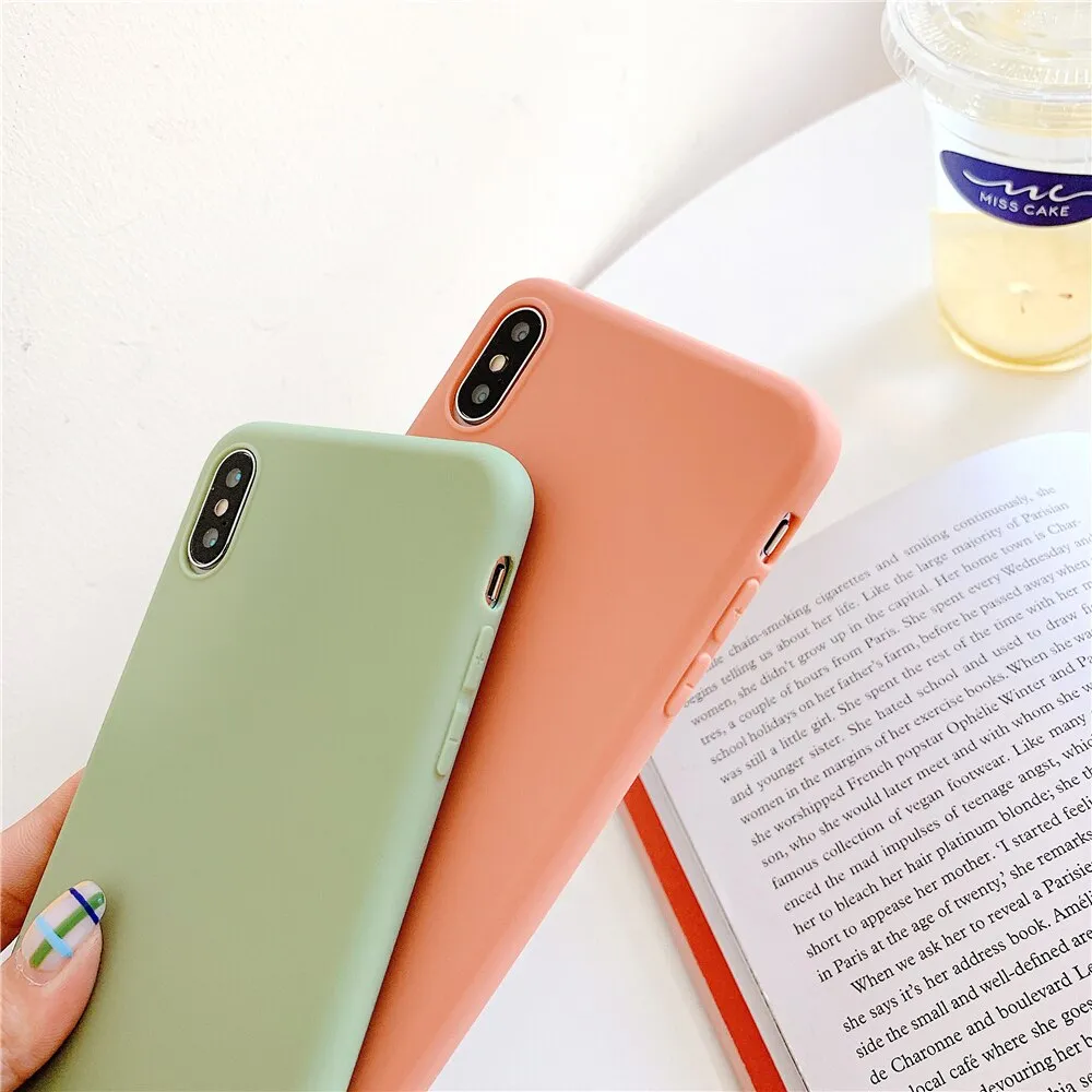 Anymob iPhone Peach Silicone Case Cover Bag Shell