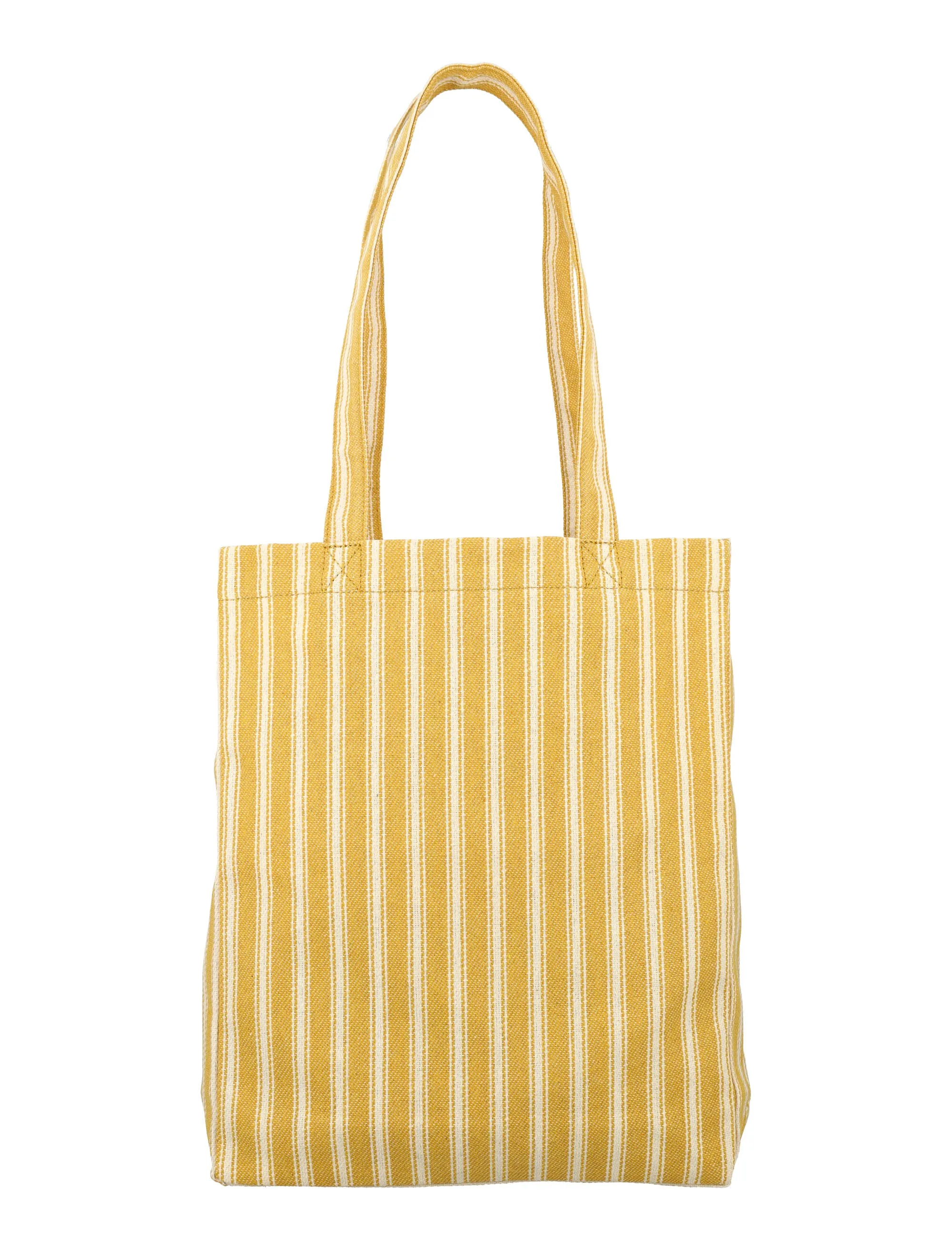 A.P.C. Lou Logo Printed Striped Tote Bag