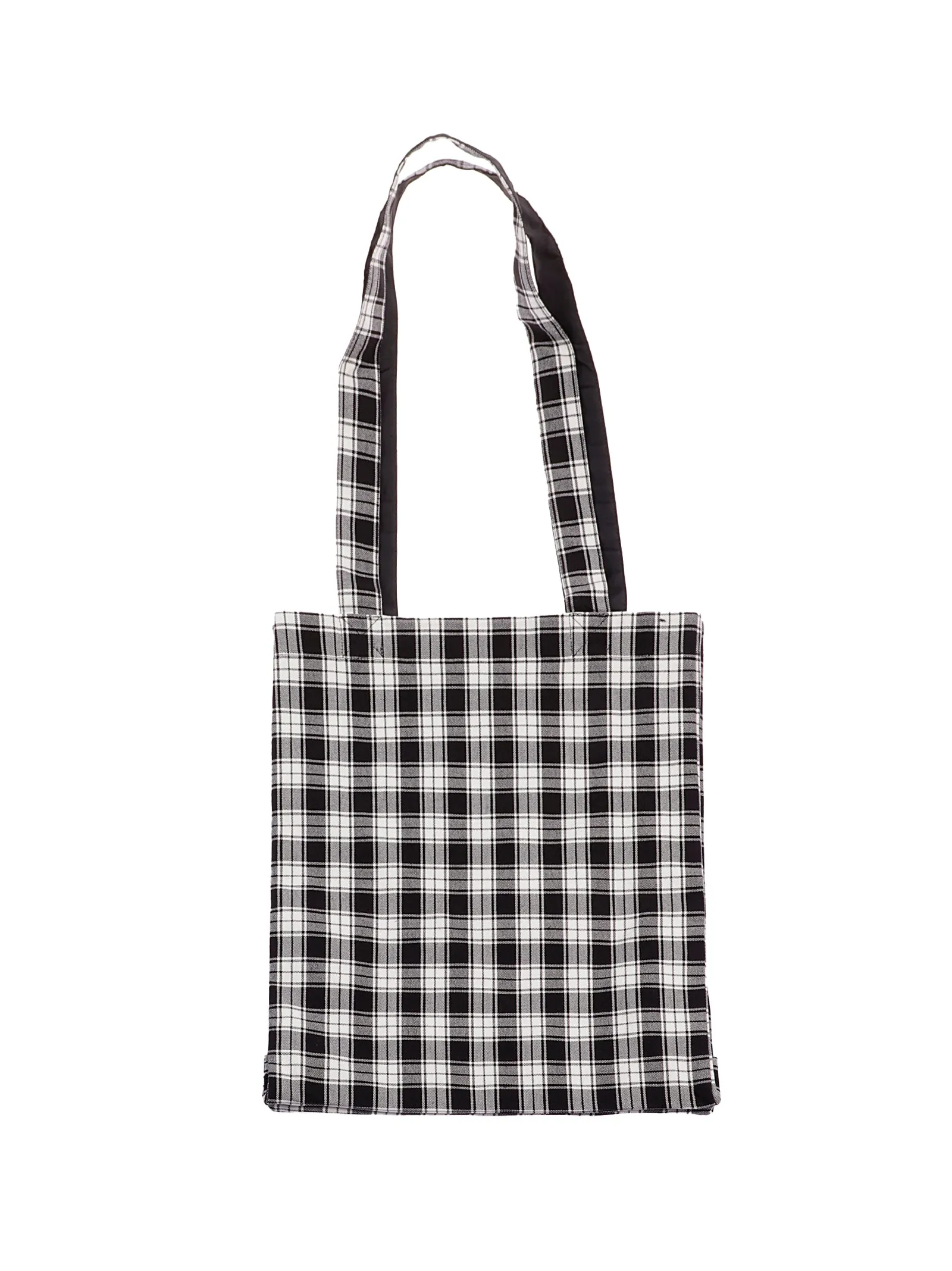 A.P.C. Plaid Logo-Printed Open Top Tote Bag