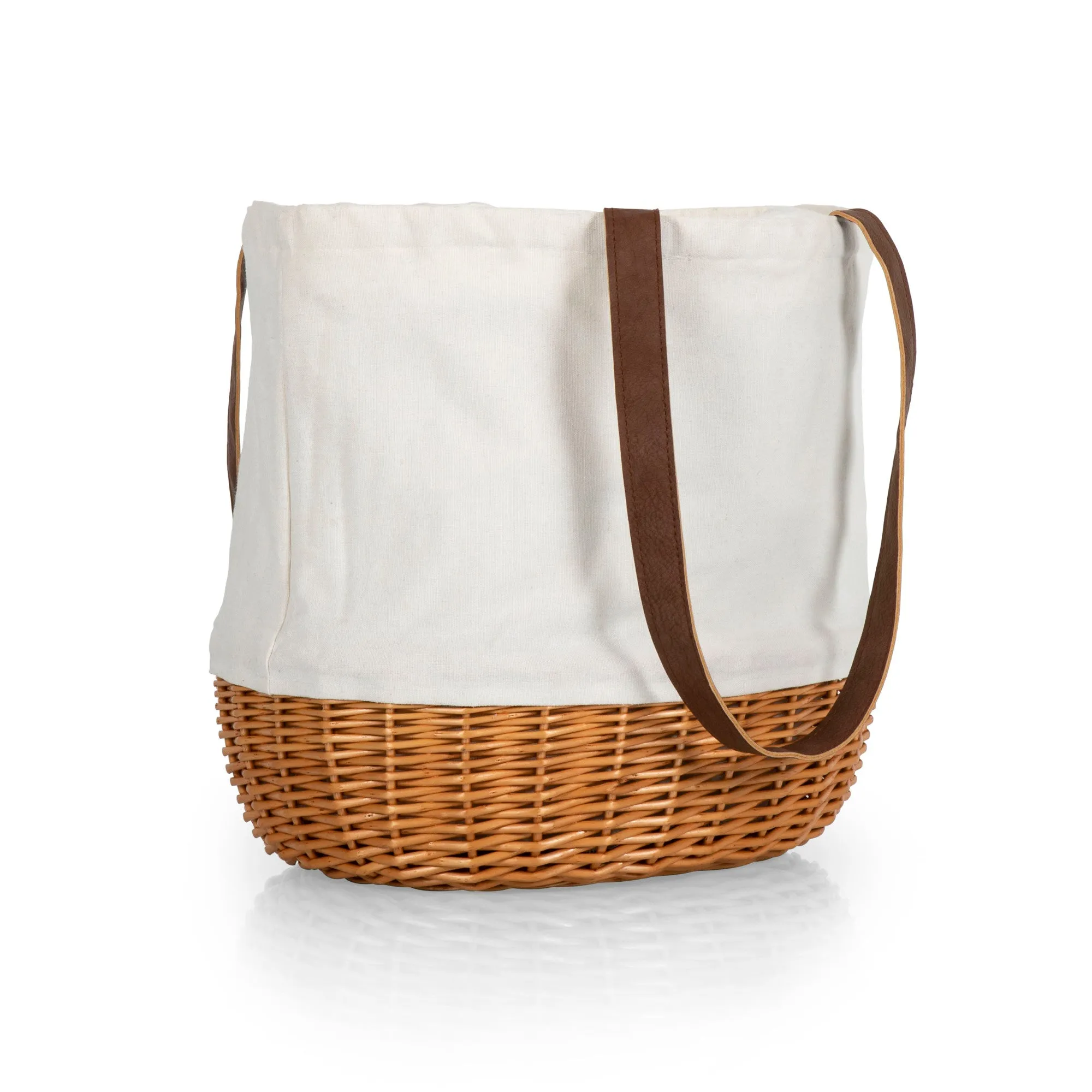 App State Mountaineers - Coronado Canvas and Willow Basket Tote