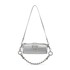 Back In Stock* Mini Barrel Bag - Silver