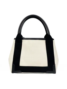 Balenciaga Black & White XS Cabas Bag