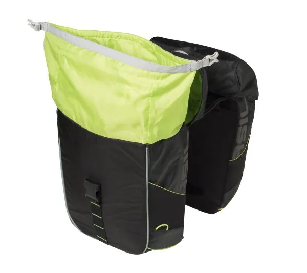 Basil Miles Double Bike Bag 34L Black Lime