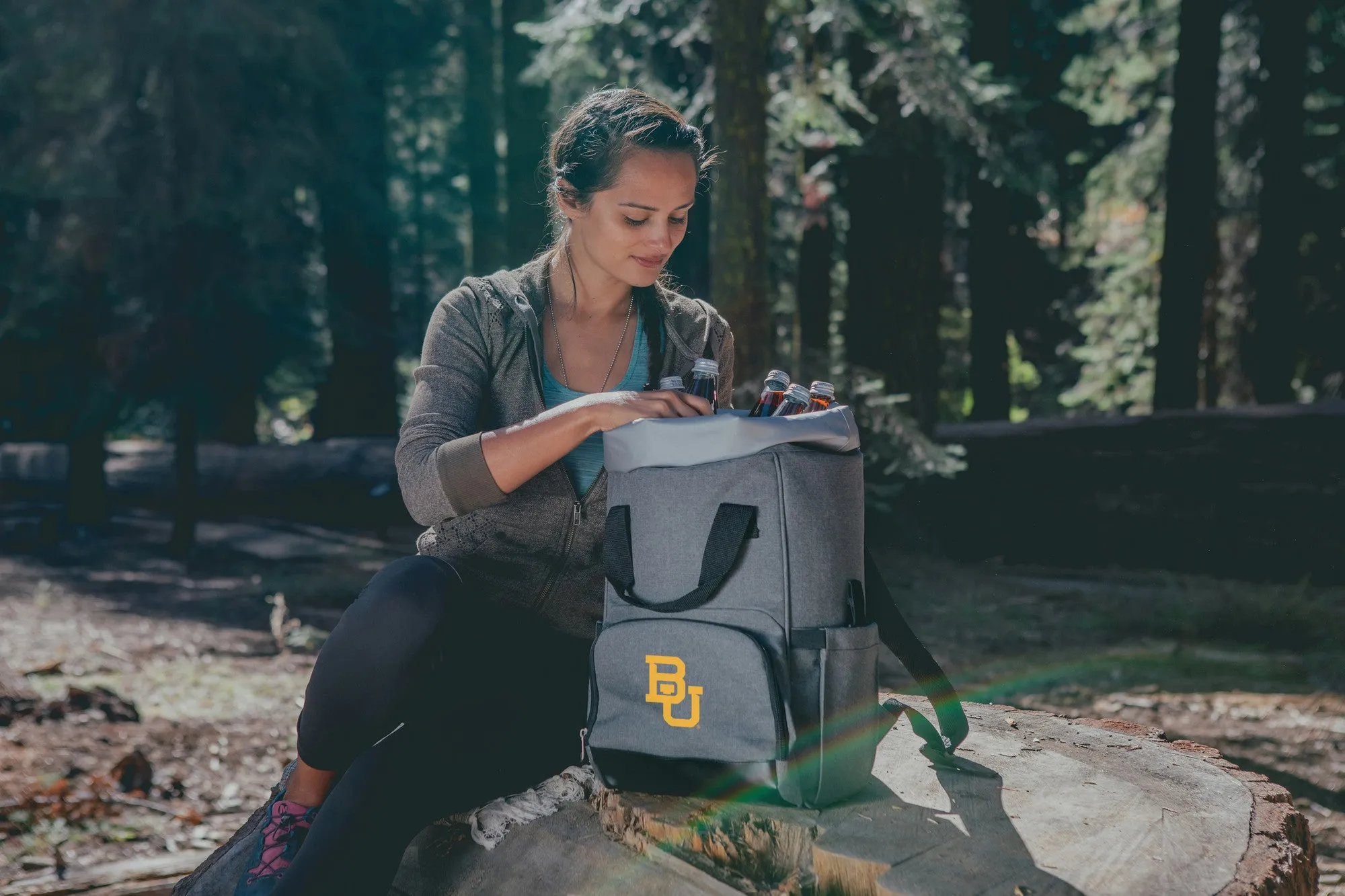 Baylor Bears - On The Go Roll-Top Backpack Cooler