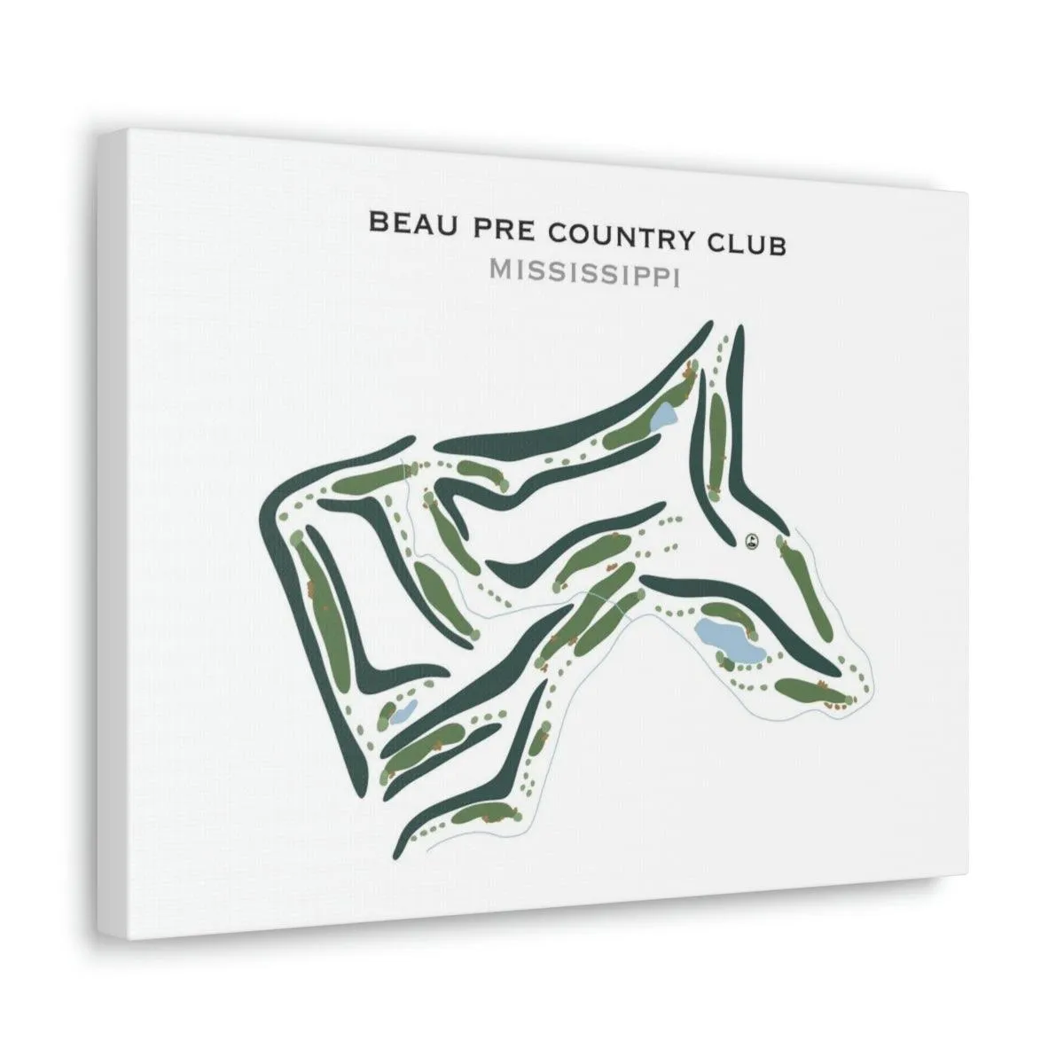 Beau Pre Country Club, Mississippi - Printed Golf Courses