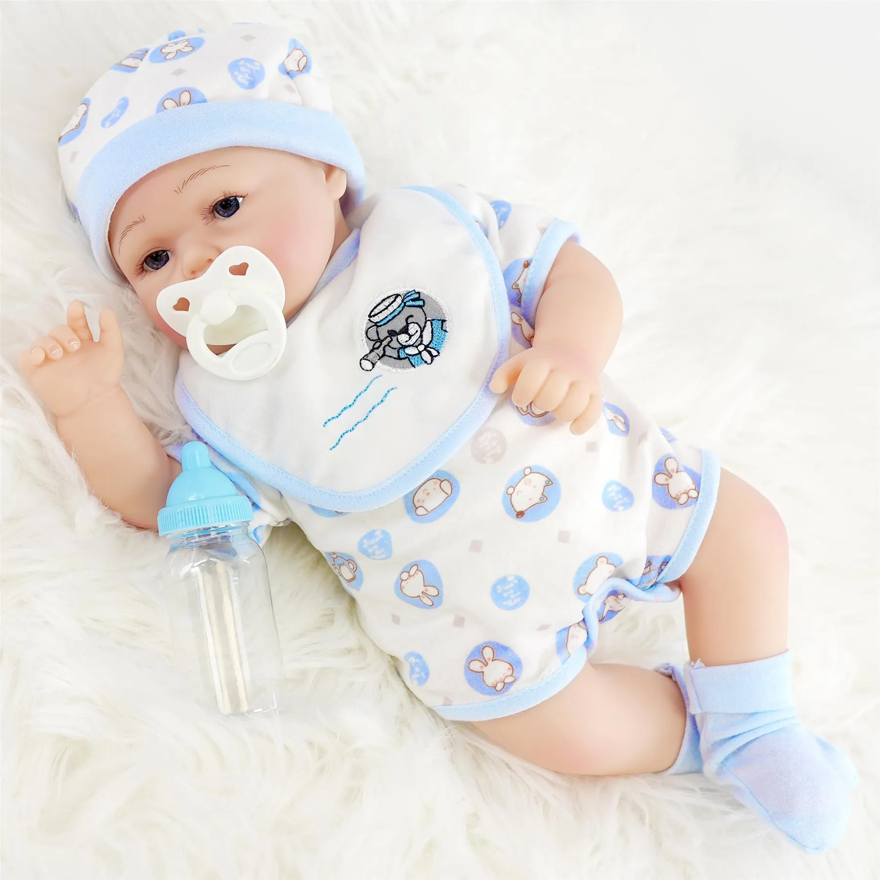 BiBi Doll Reborn Boy "Azul" (43 cm / 17")