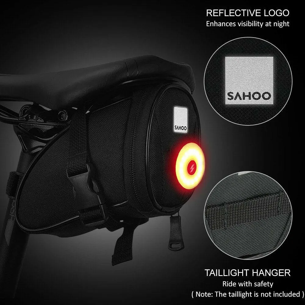 Bicycle Saddle Bag Bike Seat Bag Reflective Cycling Rear Seat Post Bag Large Capacity Tail Rear Bag MTB Road Bike Storage Bag