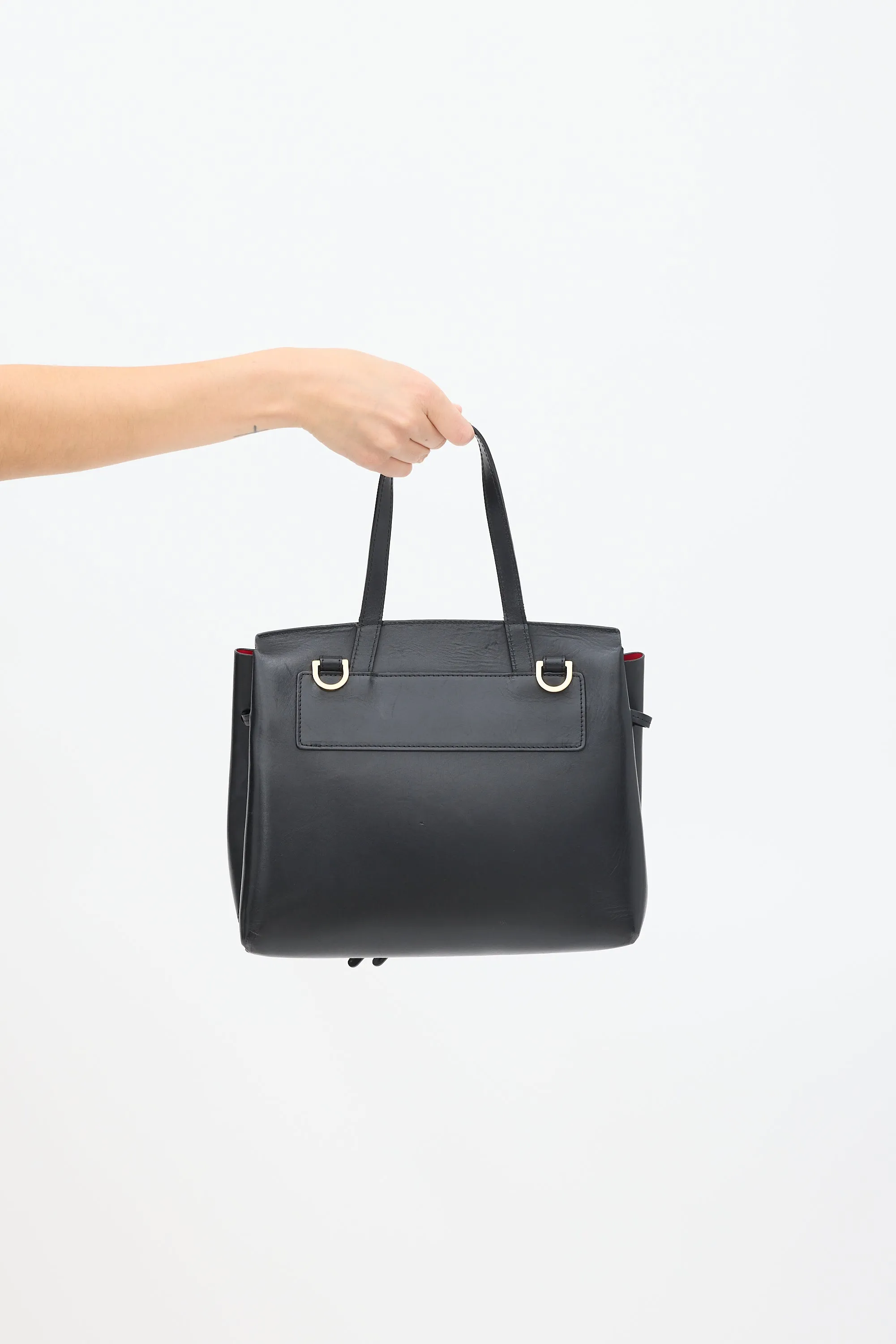 Black Leather Lady Bag