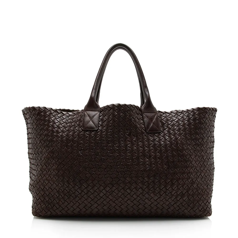 Bottega Veneta Intrecciato Nappa Cabat Tote (SHF-15605)