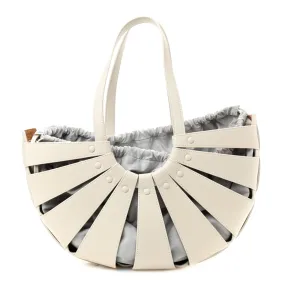 Bottega Veneta The Shell Bag Frost White French Calfskin