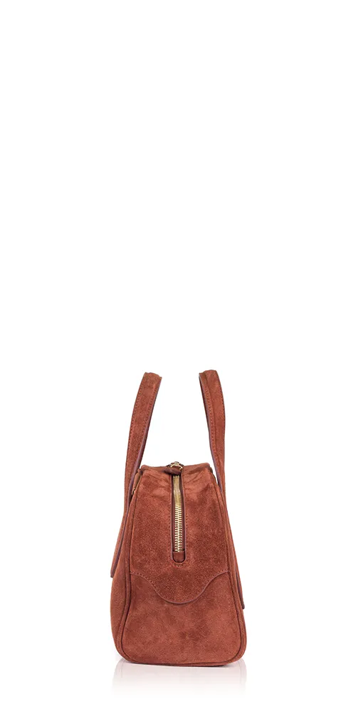 Bowling Mini Bag Rust Suede