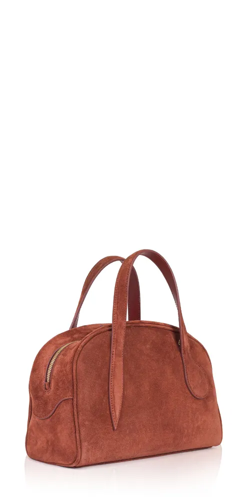 Bowling Mini Bag Rust Suede