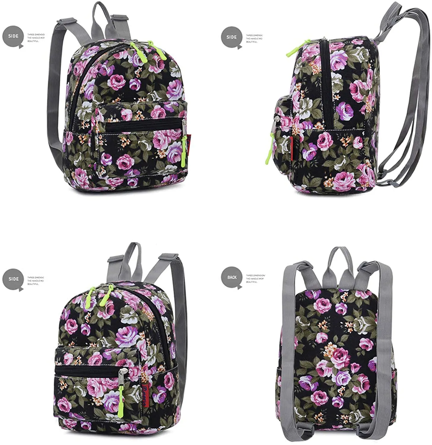 Bravo Floral Mini (10 Inch) School Backpack - Floral Cream