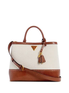 Brown White Zabry Girlfriend Satchel Bag