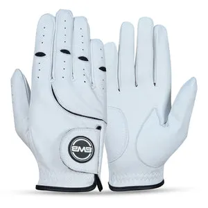 BWB Men's White / Black Left Hand Golf Glove