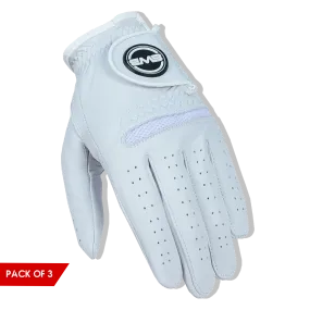 BWB Men's White Left Hand Golf Glove