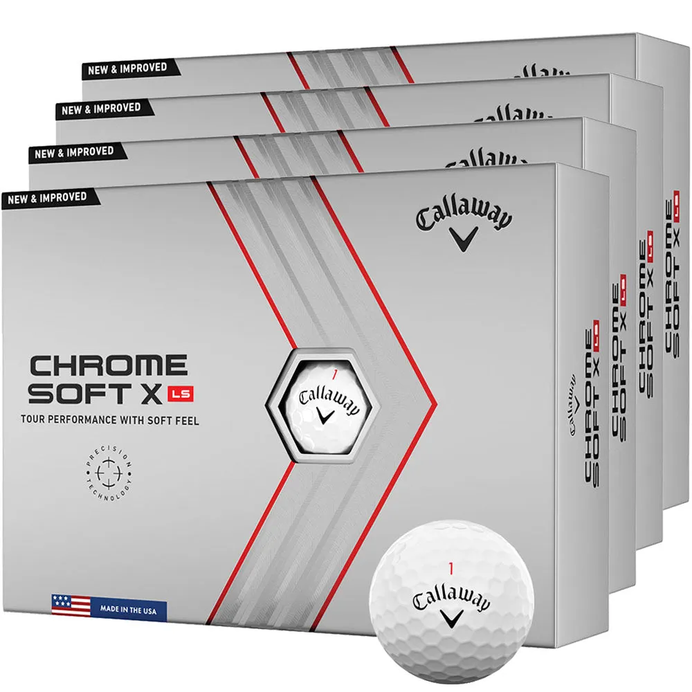 Callaway Chrome Soft X LS Golf Balls - White - 4 for 3 (48 Pack)