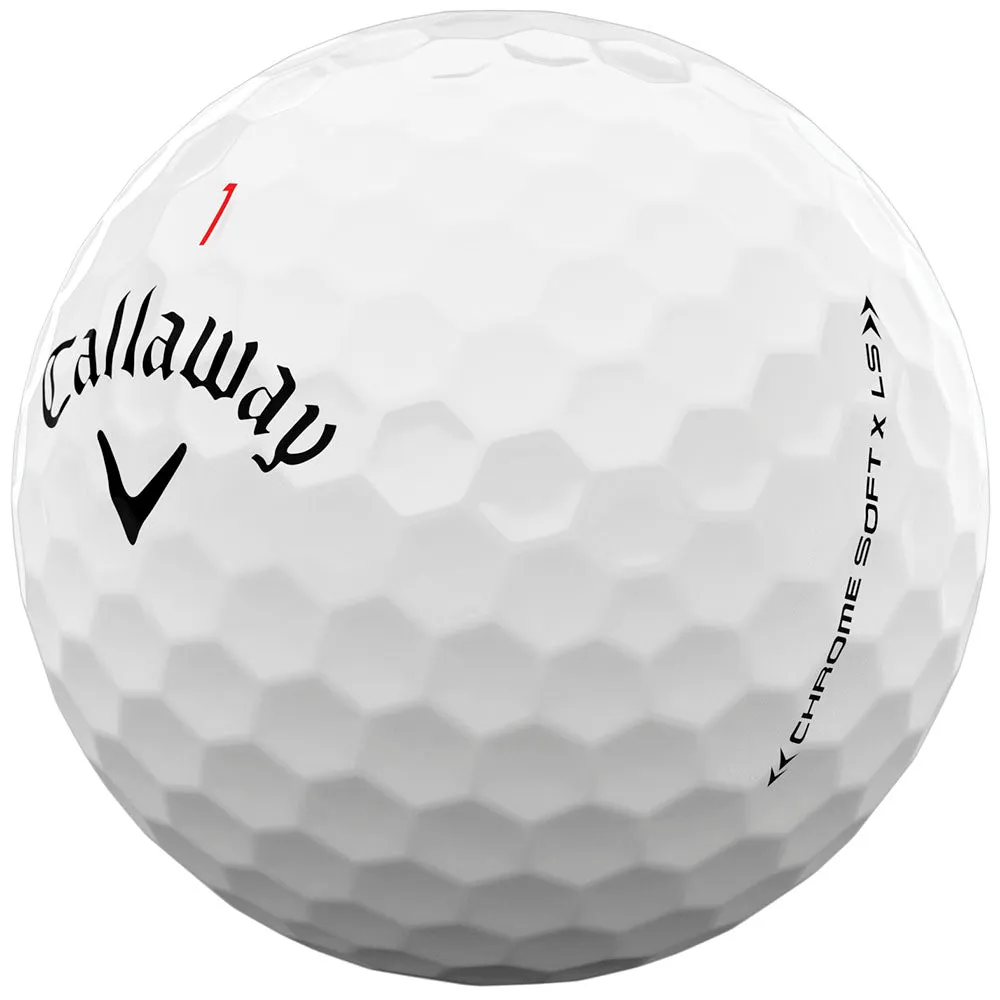 Callaway Chrome Soft X LS Golf Balls - White - Double Dozen