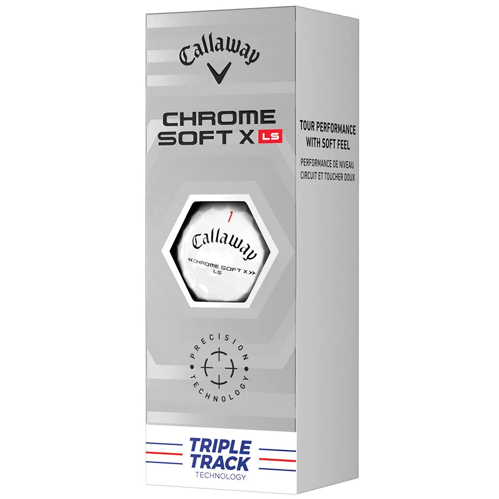 Callaway Chrome Soft X LS Triple Track Golf Balls - White - 4 for 3 (48 Pack)