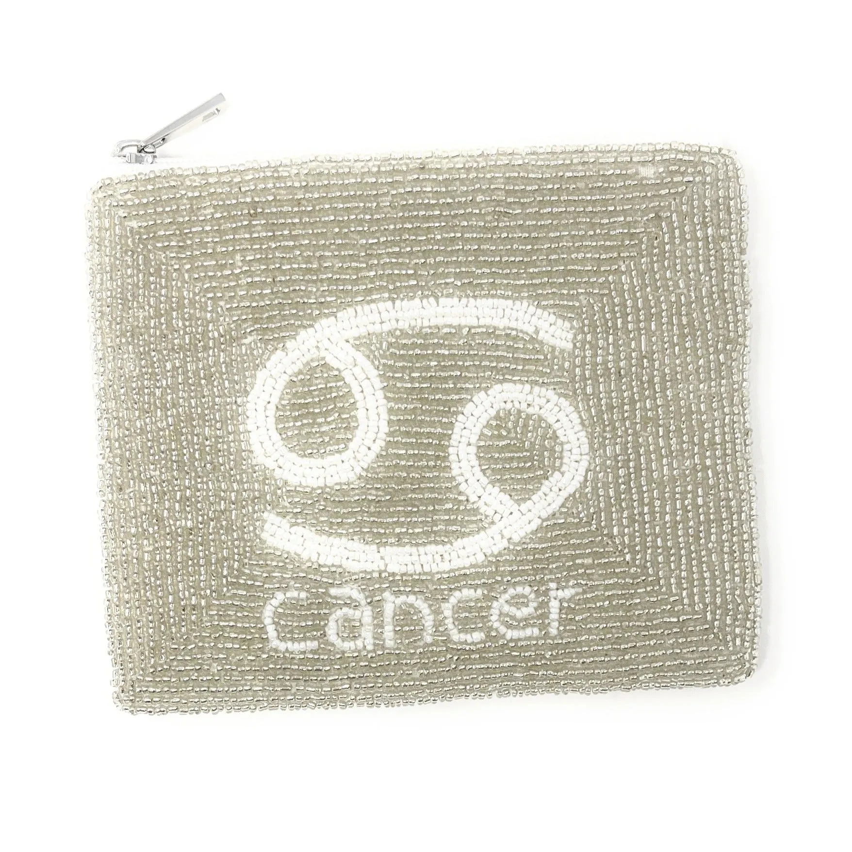 Cancer Beaded Coin Purse