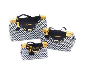 Cartier Style Houndstooth Bag Set