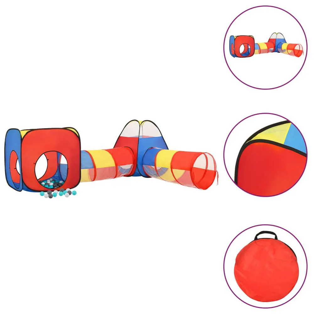 Children Play Tent with 250 Balls Multicolour 190x264x90 cm