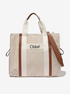 Chloé Baby Organic Cotton Changing Bag in Ivory