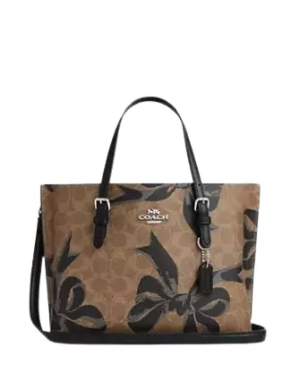 Coach Mollie Tote Bag 25 In Signature Canvas With Bow Print