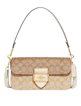 Coach Morgan Shoulder Bag In Blocked Signature Canvas