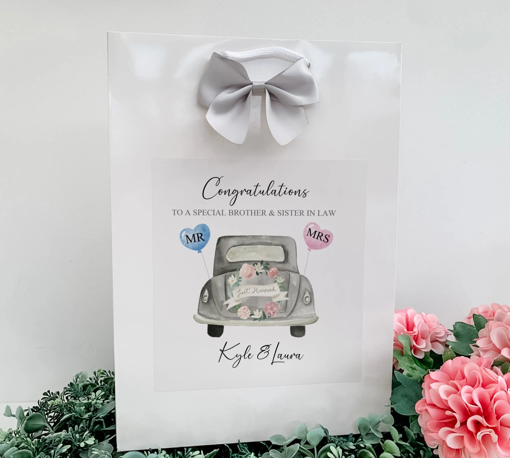 Congratulations Wedding Day Gift Bag, Just Married Car