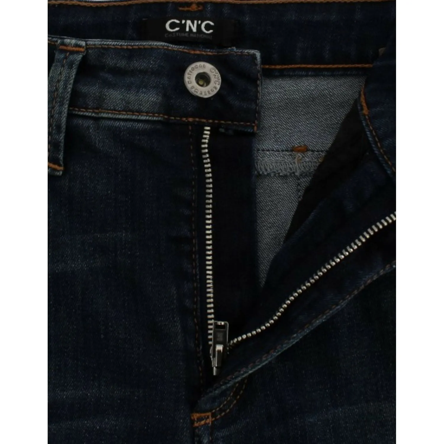 Costume National Chic Blue Straight Leg Designer Jeans