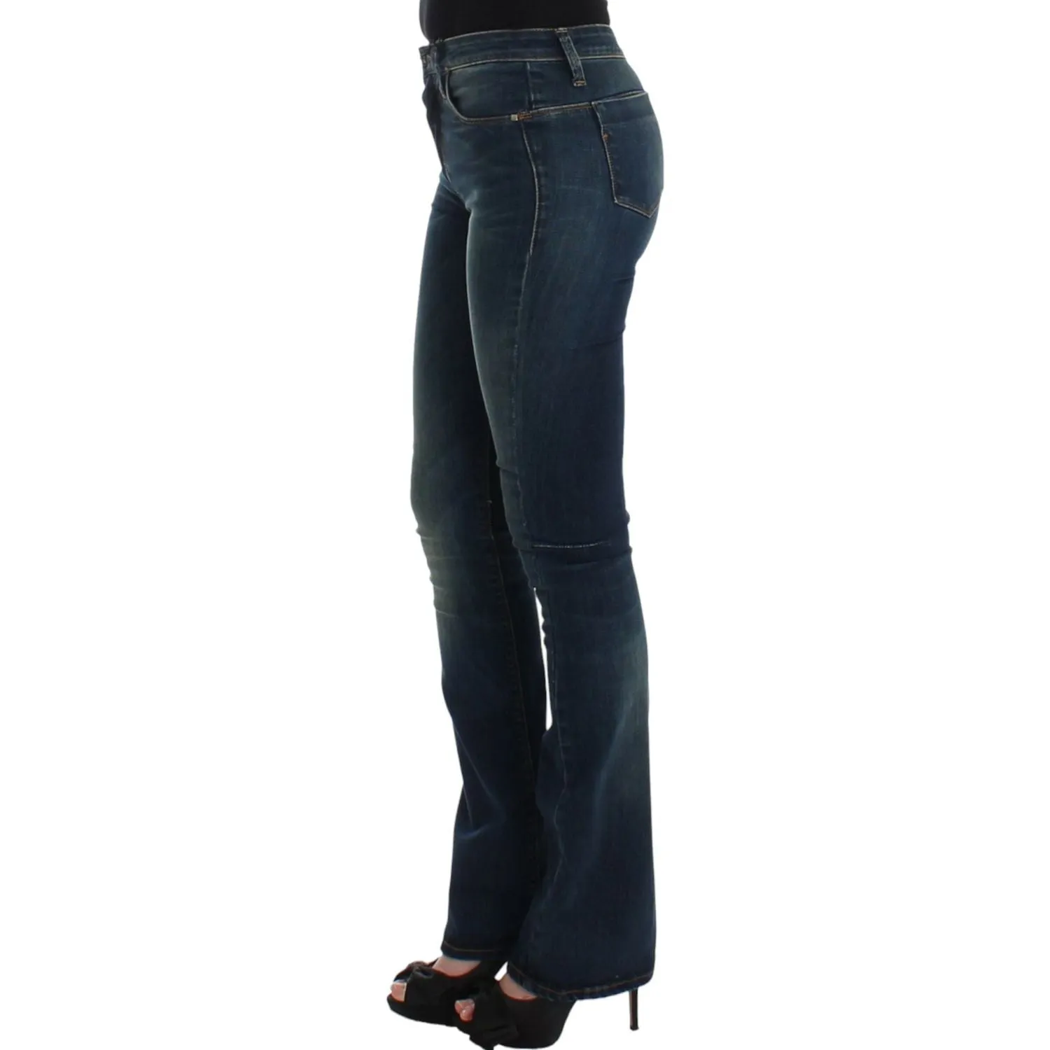 Costume National Chic Blue Straight Leg Designer Jeans