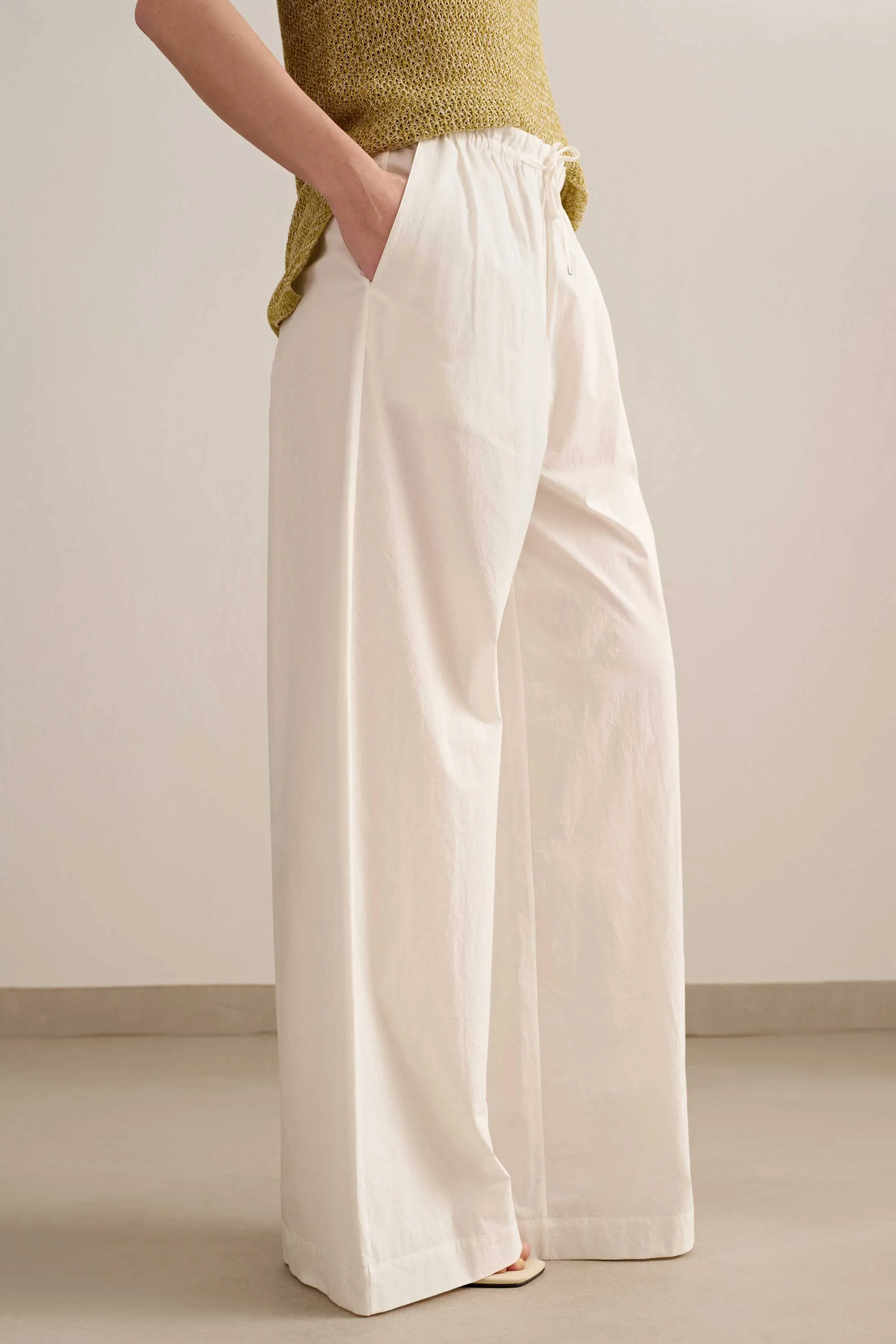 Cotton Wide Leg Pants