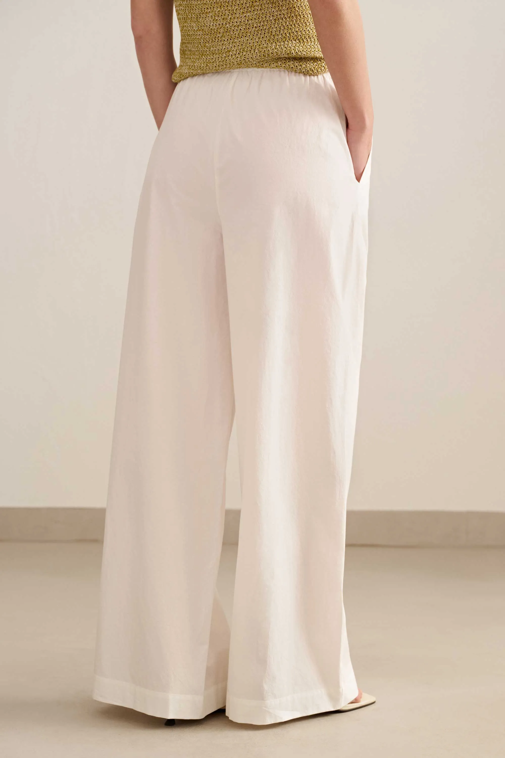 Cotton Wide Leg Pants