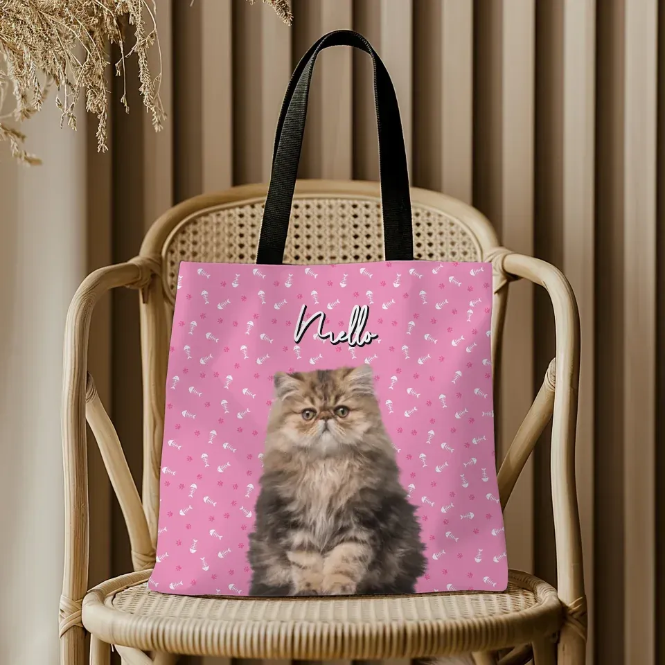 Custom Cat Bone Tote Bag