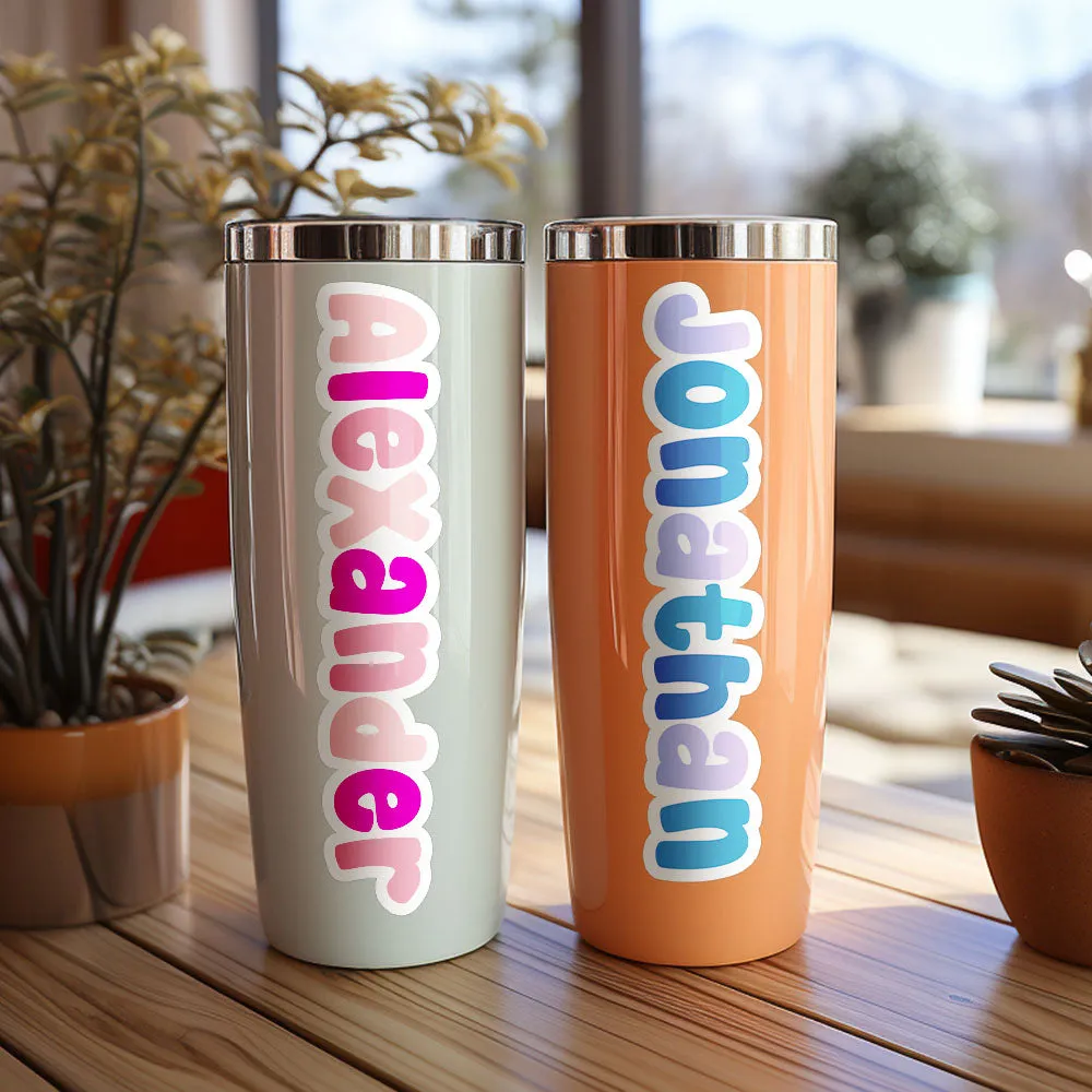 Custom Name Sticker Die-Cut Tumbler Window Skateboard Car Wall Laptop Decal