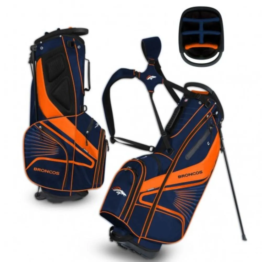 Denver Broncos WinCraft "Grid Iron III" 6-Way Stand Golf Bag