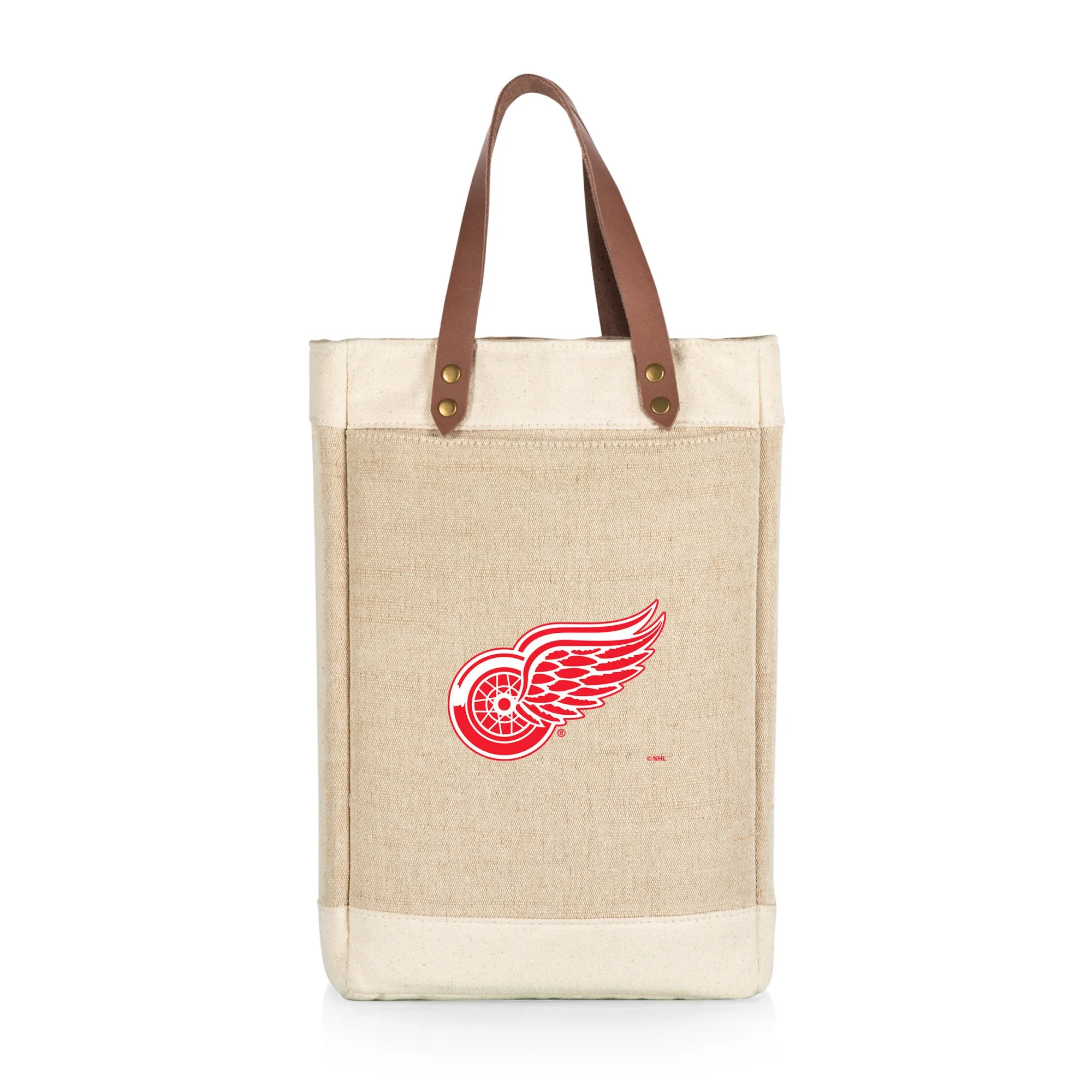 Detroit Red Wings - Pinot Jute 2 Bottle Insulated Wine Bag