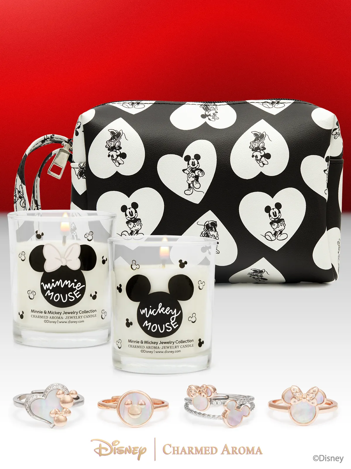 Disney® Mickey & Minnie Candle   Makeup Bag Set - Mickey & Minnie Jewelry Collection