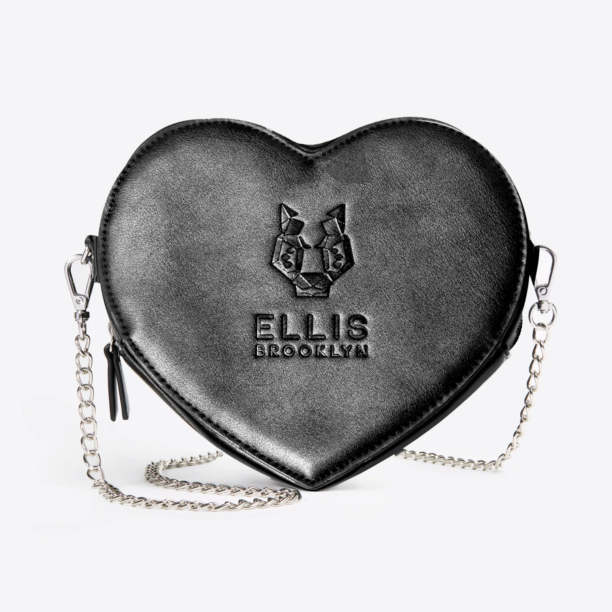 ELLIS BROOKLYN BLACK HEART BAG WITH CHAIN STRAP