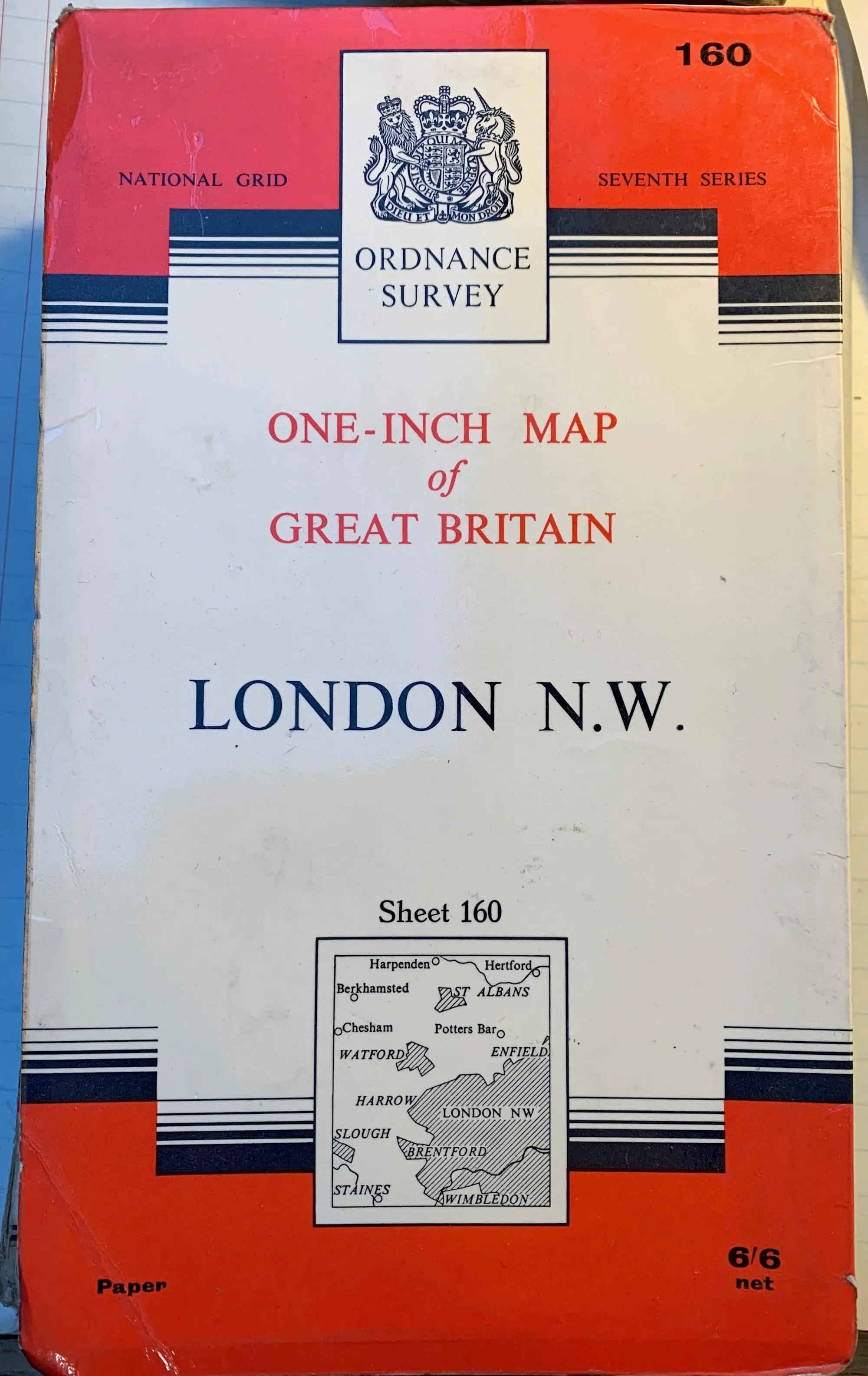 Fascinating 1940s and 50s ORDNANCE SURVEY MAPS of N.W. LONDON, Middlesex   Hertfordshire 1" to 1 Mile